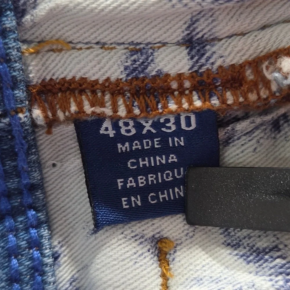 Tommy Bahama Indigo Palms Jeans Men 48x30 Light Wash Straight Stretch Blue Denim